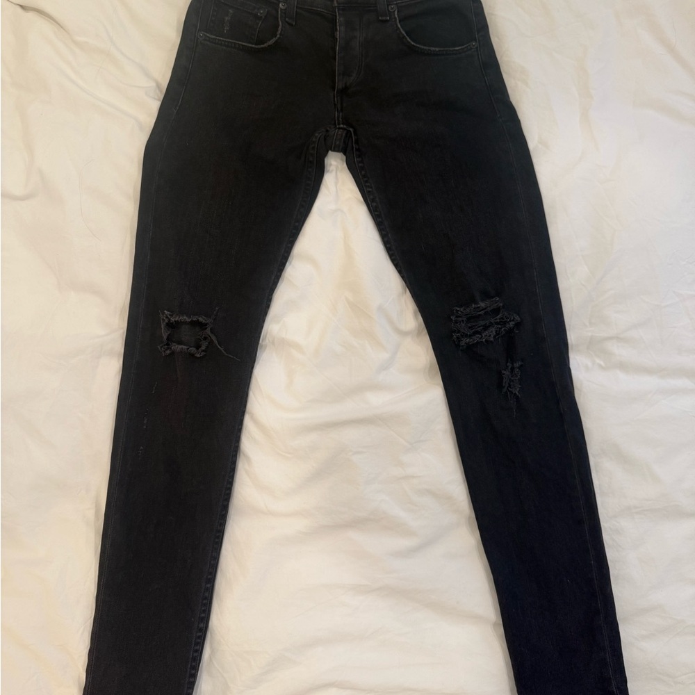 rag & bone Men's Black Skinny Jeans